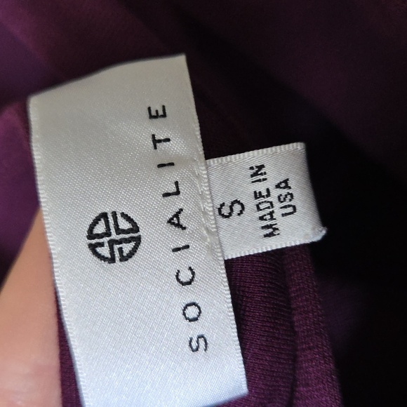 Socialite Purple Bodysuit V-Notch Design Size S - Picture 5 of 5